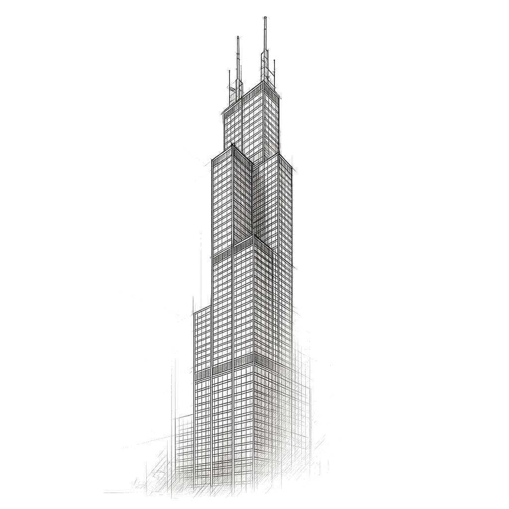 Chicago landmark illustration