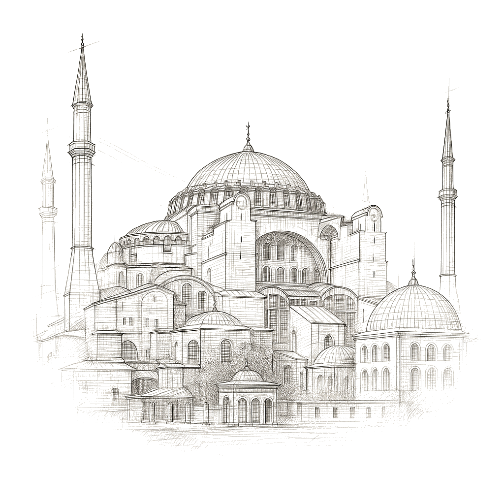 Istanbul landmark illustration