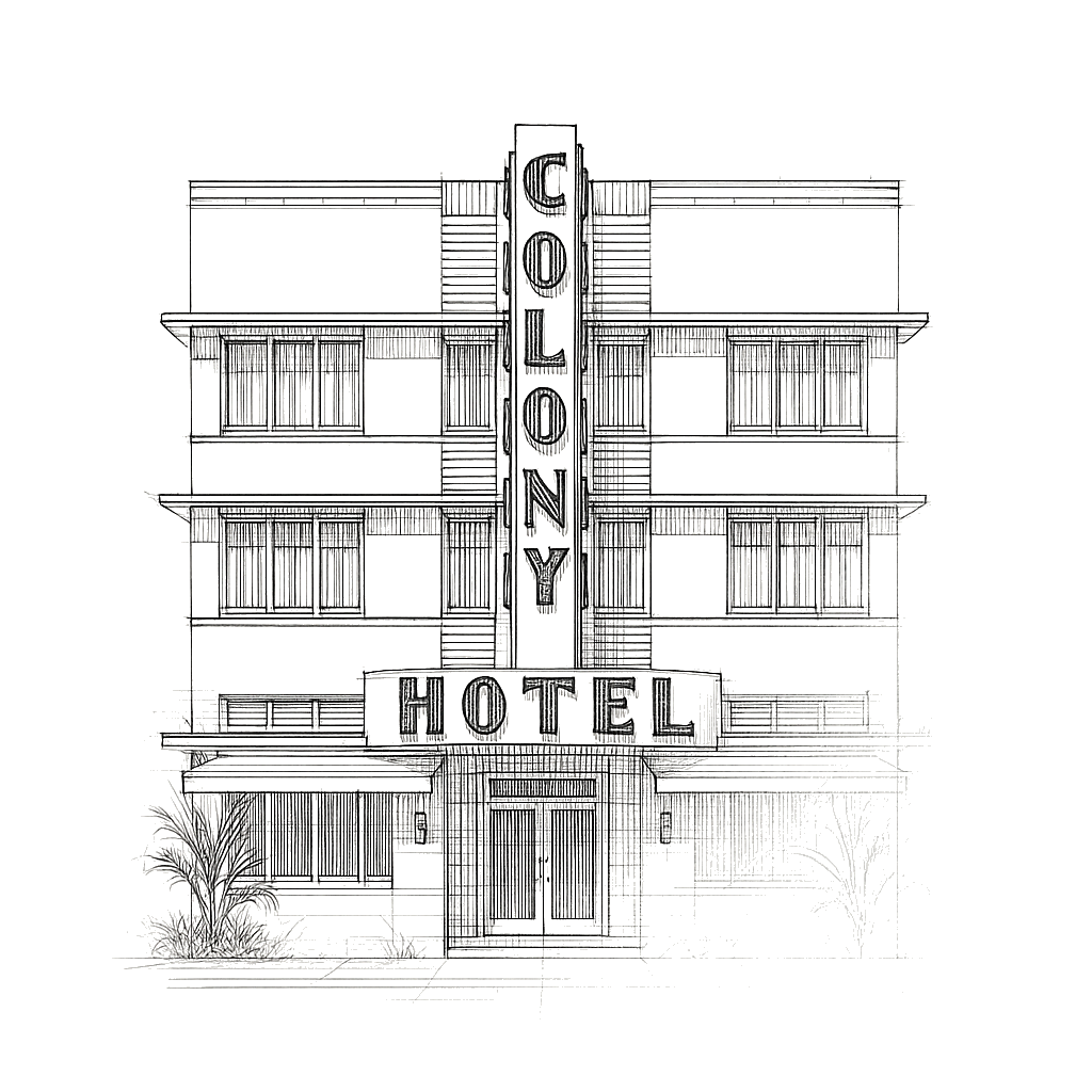Miami landmark illustration